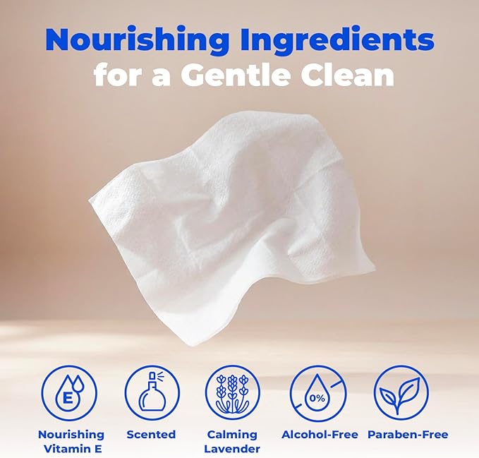 Best Pet Supplies 8" x 9" Large Dog Wipes - Cleaning and Deodorizing for Paws and Coat - Gentle Formula with Lavender Vitamin E for Puppies and Cats - 100 Count (Pack of 12)