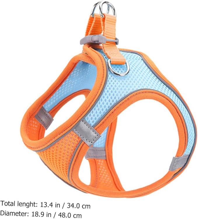 BESPORTBLE Pet Vest Harness Leash Set L Breathable Reflective No-Pull Dog Cat Harness for Outdoor Walking Puppy Pet Supply