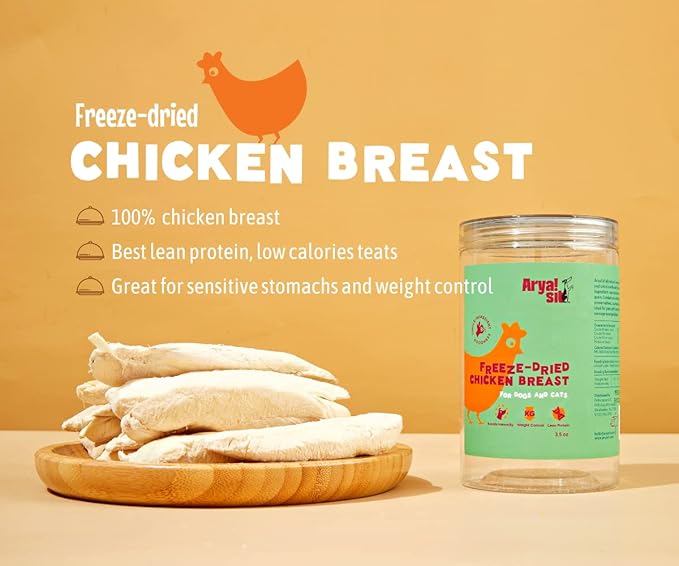 Freeze-Dried Single Ingredient Treats (Chicken Breast) for Dogs and Cats - Lean Protein · Grain‑Free & Low‑Calorie · Great for Sensitive Tummies & Weight Control