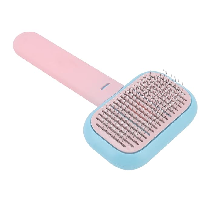 Pet Slicker Brush Self Cleaning Massage Prevent Slip Dog Cat Grooming Comb for Shedding Hair