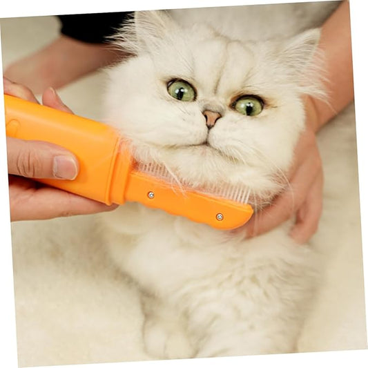 Pet Comb Set for Dogs and Cats Grooming Comb Pet Hair Brush Pet Deshedding and Dematting Tool Small Dog Grooming Pet Hair Brush Orange