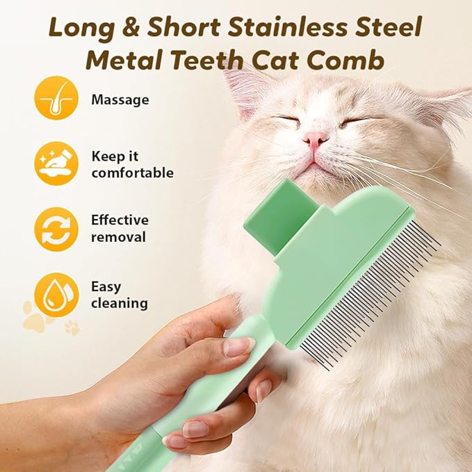 Cat Grooming Comb (Yellow)