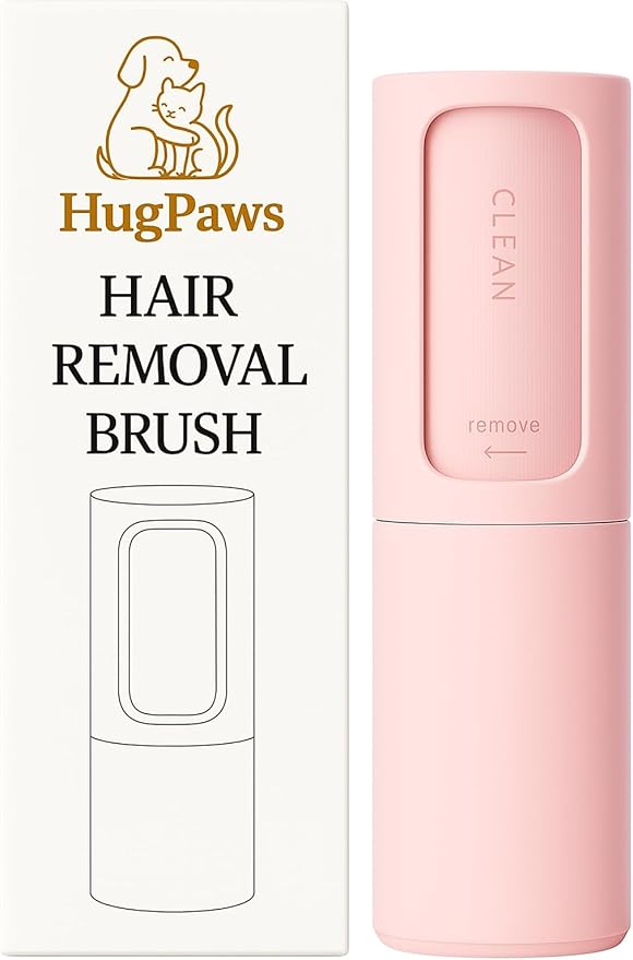 Pet Hair Remover Roller – 360° Self-Cleaning, Reusable Lint Roller for Pet Hair on Couch, Clothes, Car & Bed – Dog & Cat Fur Remover Brush – Pink