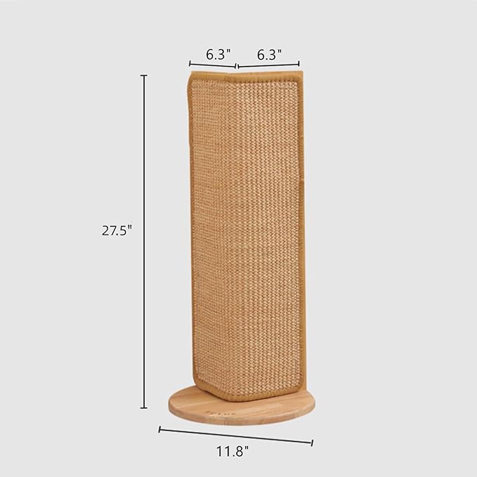 SHENGOCASE 27.5-Inch Tall Sisal Cat Scratching Post, Corner Couch Protector, Wall Corner Mounted (2pcs)