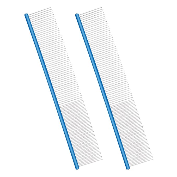 2PCS Pet Grooming Comb Tool For Long Hair Efficient Undercoats Removal Safe For Cats And Dogs Grooming Accessories For Cats For Carpet For Furniture