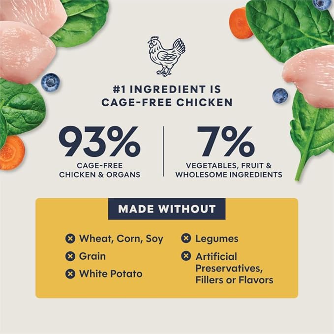 Instinct FreshDried Pates, Freeze Dried Cat Food, Grain Free - Cage-Free Chicken Entrée, 13 oz. Bag