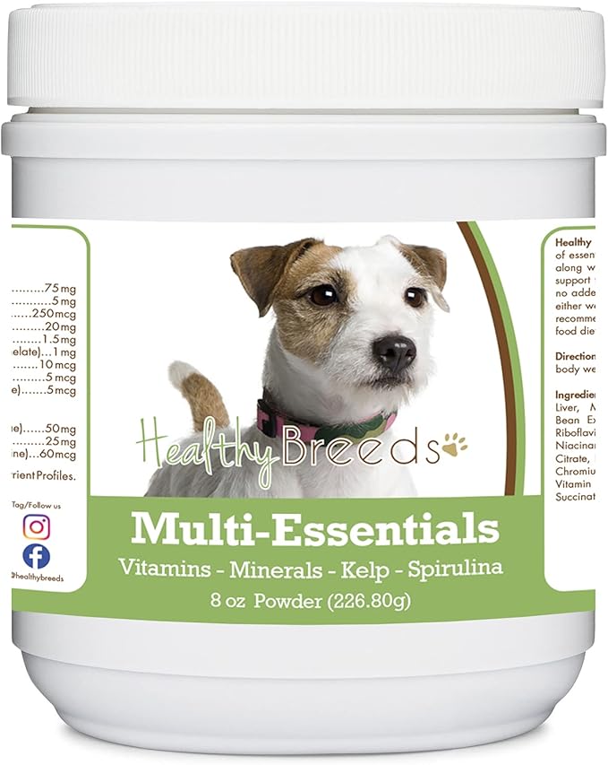 Healthy Breeds Parson Russell Terrier Multi-Essentials Powder for Dogs - an Ideal Supplement of Vitamins, Minerals & Antioxidants for Your Dog - 8 oz