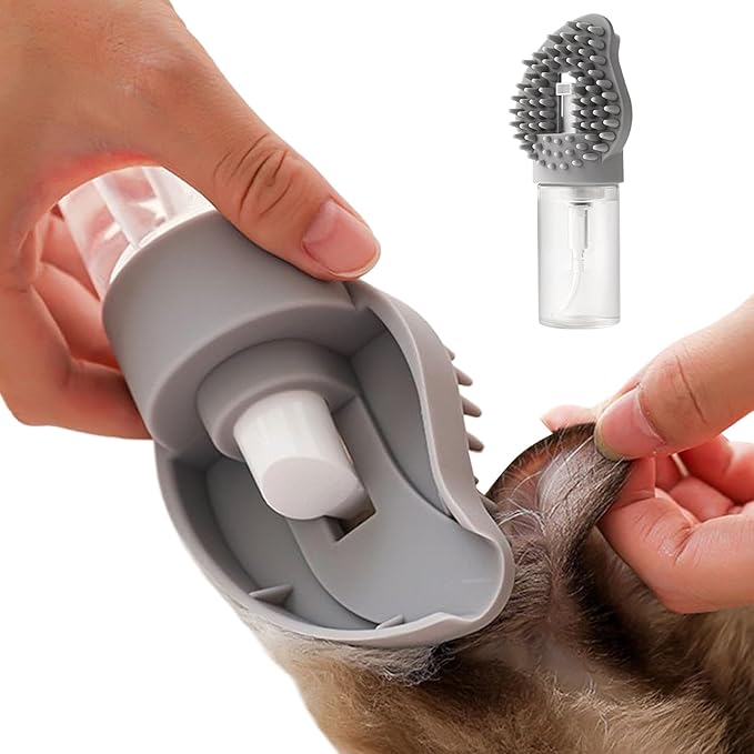 Pet Bath Brush with Soap Dispenser | Anti-Slip Grooming Comb for Dogs & Cats, Shedding Brush & Massager for Shower Bathing, Ergonomic Dog Brush & Cat Grooming Supplies