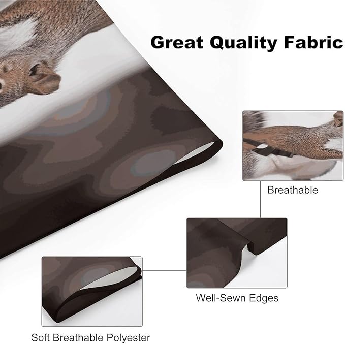 Dog Bandana Spring Pet Scarf Adjustable Triangle Skiing Squirrel Printing Dog Bib Washable Polyester Puppy Bandana for Small Medium Large Dogs Cat Birthday Party Supplies