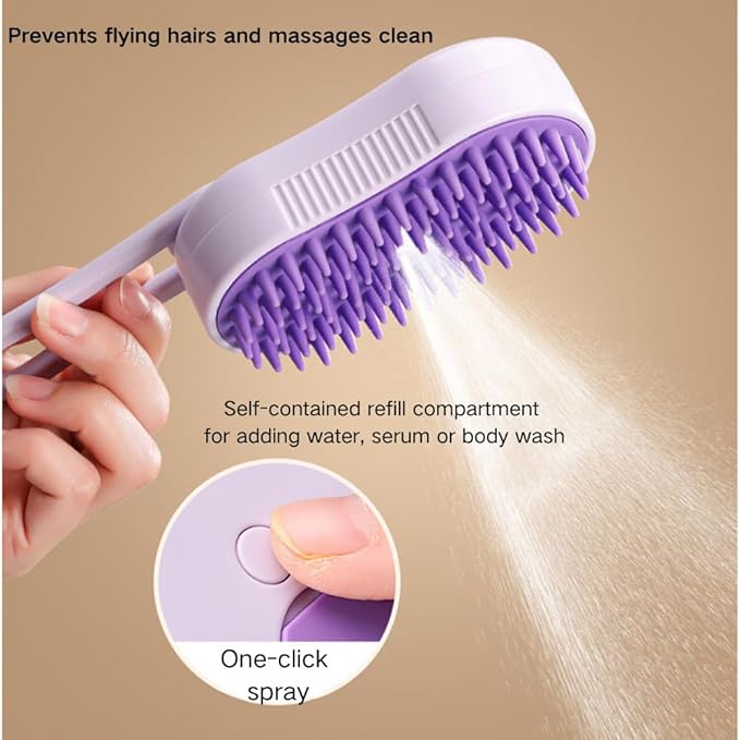 Cat Steam Brush, Cat Spray Comb, Pet Massage Shedding Brush, Rechargeable Silicone Steam Hair Brush, Multi-functional Cat And Dog Hair Brush,Cat Hair Steam Brush