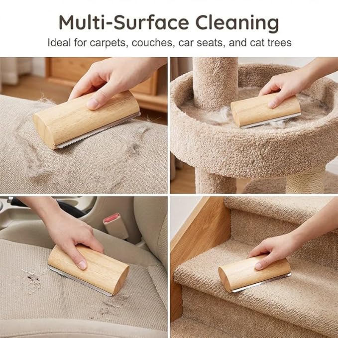 Pet Deshedding & Grooming Tool | Dog Brush for Shedding Cat Grooming Supplies, Ergonomic Gripping, Wooden Grooming Shedding Brush for Long Hair Dogs and Cats Pet Cleaning Comb Supplies (1pc)