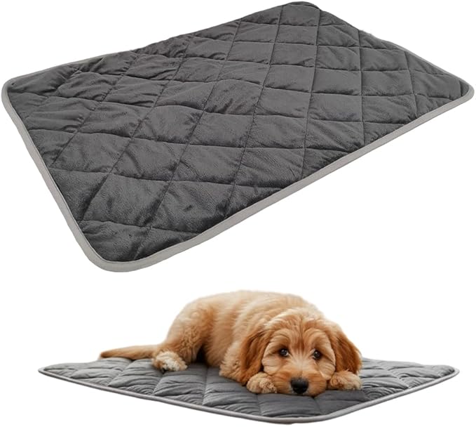 Self Heating Pad for Dog & Cat, 2026 New Self Warming Pet Bed Dog Heating Pad, Non-Slip & Washable, Non Electric Pet Warming Pad Sleeping Mat for Small Medium Large Dogs (Gray, L: 22.8"x34.6")