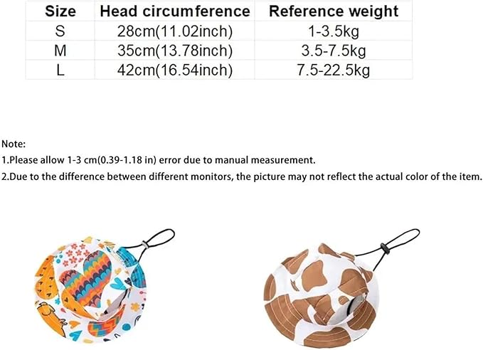2pcs Cute Adjustable Dog Fisherman Hat - Breathable Pet Sun Hat for Outdoor Travel Supplies(Mix,Large)
