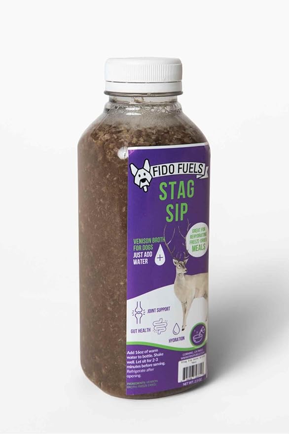 Stag Sip Freeze Dried Bone Broth - 16oz Bottle with 2.5oz Bone Broth Product