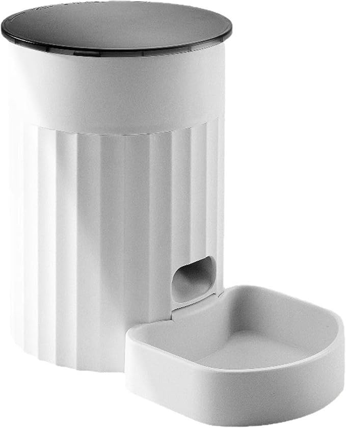 3L Automatic Pet Feeder for Small Dogs and Cats, Smart Wi-Fi Enabled Timed Dog Food Dispenser with Clog-Free Wide Output, Dual Power Supply,Pet feede Automatic (White (Button Version))
