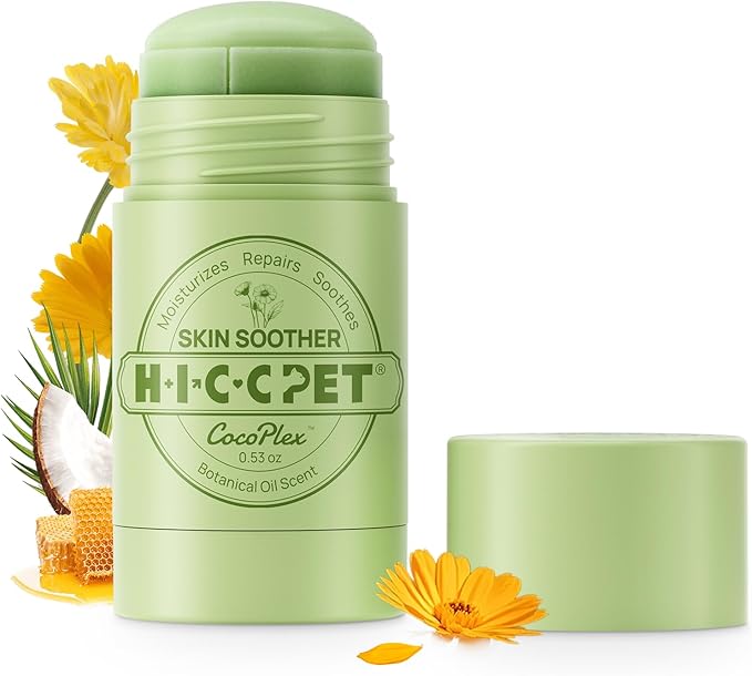 HICC PET Skin Balm for Dogs & Cats - Soothes Itching and Irritation Skin & Prevents Infection, All-Natural Dog Moisturizer for Dry Itchy Skin, Lick-Safe Allergy & Hot Spot Treatment - 0.21oz (0.53 oz)