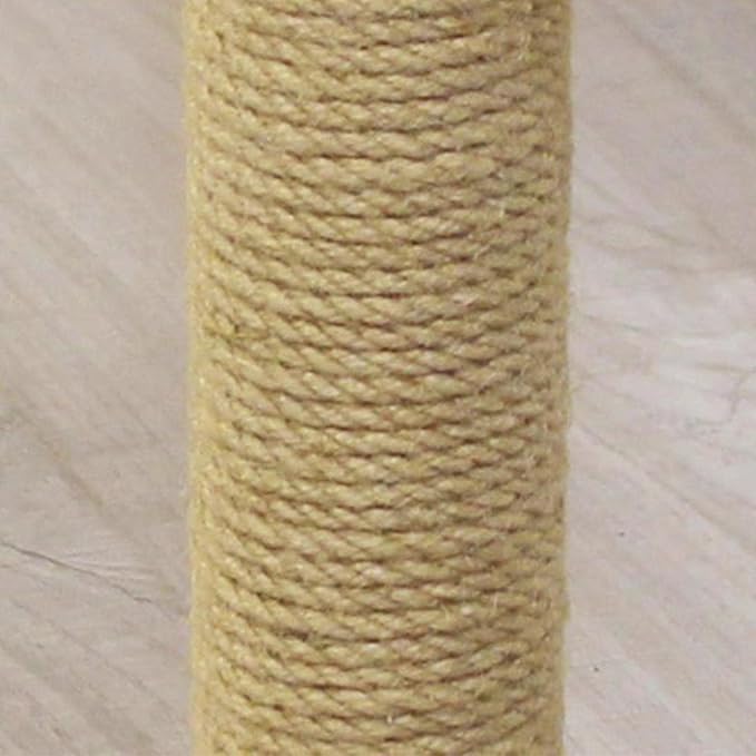 Cat Scratching Post Sisal Rope Scratcher Kitty Scratch Pole Protecting Your Furniture Kitten Cat Post Interactive Toy for Small Cats Indoor (Round Gray)