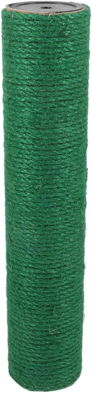 POPETPOP Cat Scratching Post Replacement, Natural Sisal Cat Scratching Pole Cats Claw Scratcher Kitten Tree Refill Pole Parts for Indoor Kittens Tower Green