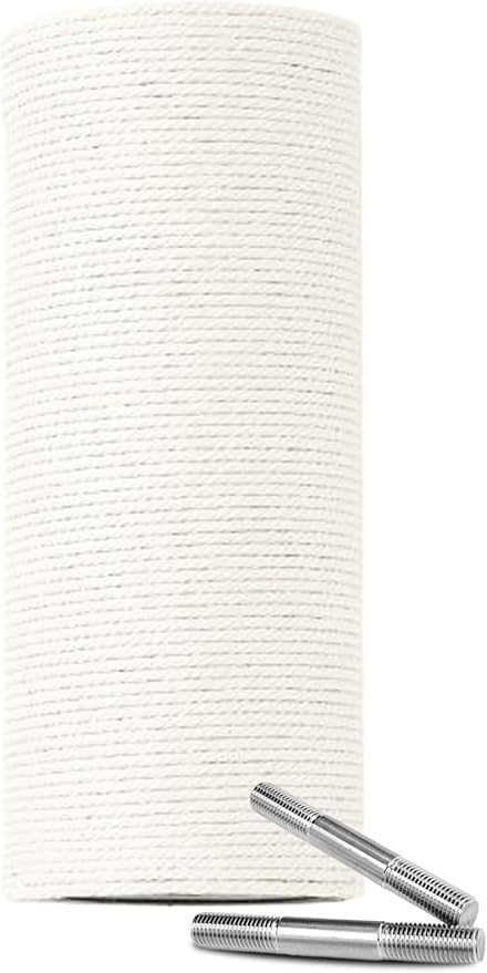 PVC Scratching Post Cotton Rope Columns for Floot to Ceiling Cat Trees, Length 20cm 7.87in