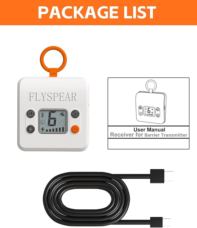FLYSPEAR Extra Indoor Wireless Pet Barrier Transmitter, Transmitter Only,White