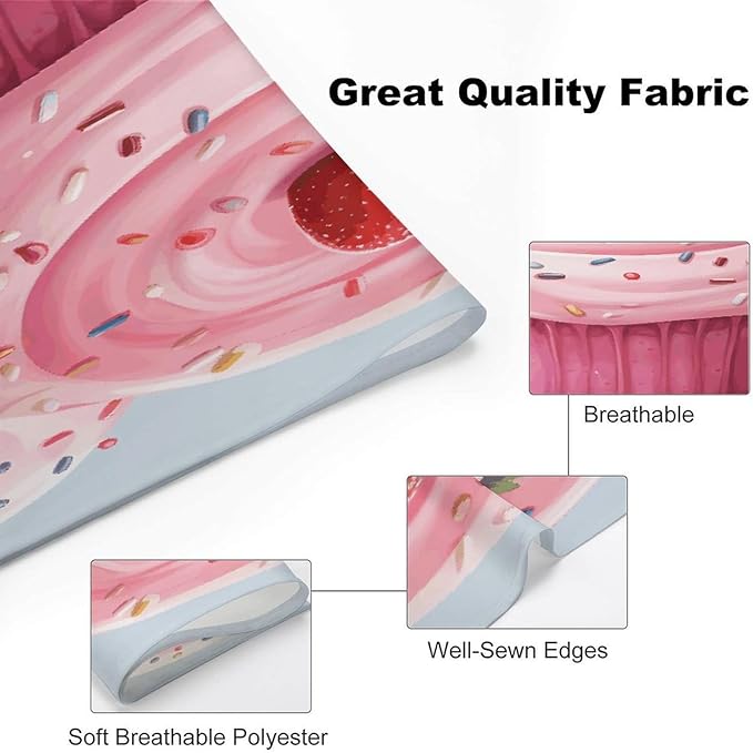 Dog Bandana Spring Pet Scarf Adjustable Triangle Pink Donut and Cupcake Printing Dog Bib Washable Polyester Puppy Bandana for Small Medium Large Dogs Cat Birthday Party Supplies