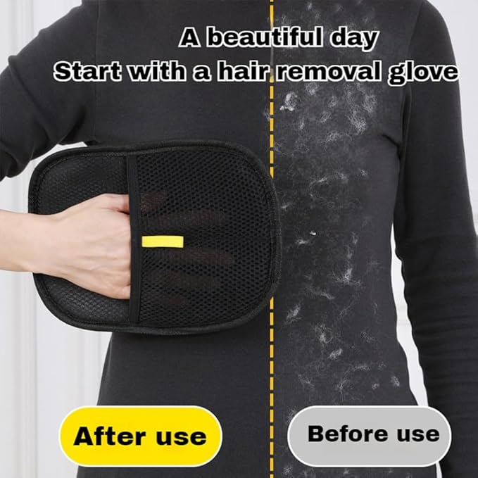 Pet Hair Remover Glove, Double-Sided Electrostatic Pet Hair Removal Gloves, Upgraded Reusable Cat & Dog Grooming Gloves for Clothing Couch/Furniture/Car Seat Washing, Deshedding (3)