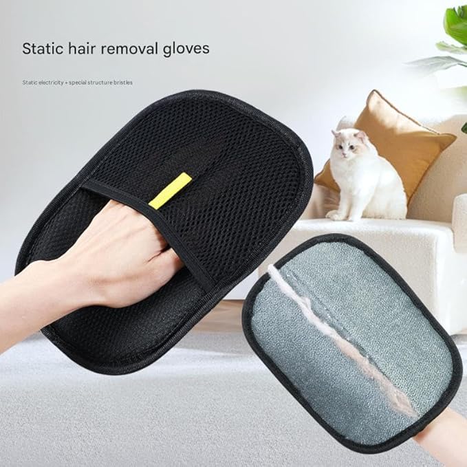 Petraero 2PC Pet Hair Remover Glove for Cats & Dogs, 2025 New Electrostatic Pet Hair Remover Glove, Cat Grooming Gloves for Hair Removal, Grooming Clothes, Sofas