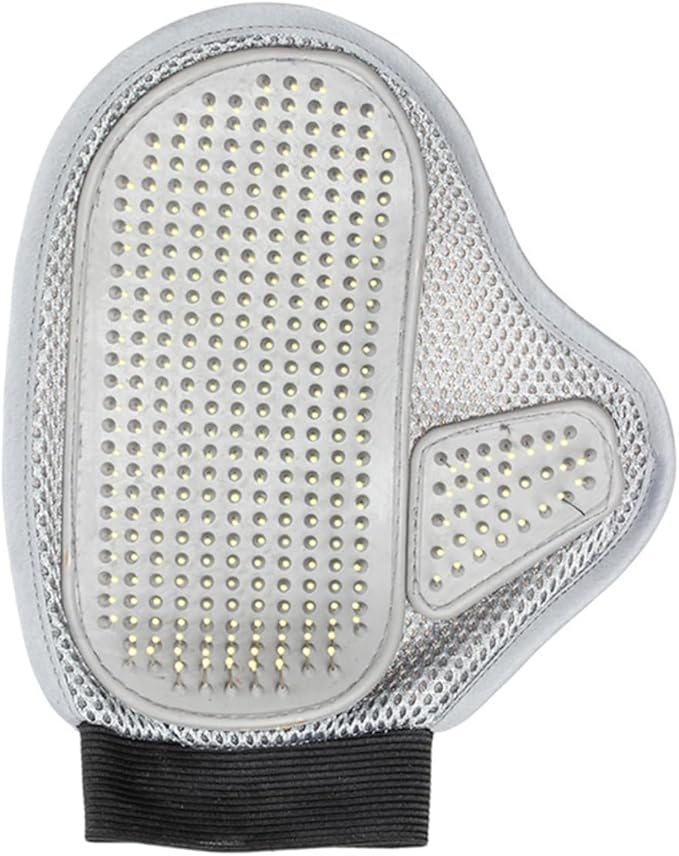 PET Grooming Glove Mitt for Dogs and Cats Dual-Sided Rubber Steel Needle Deshedding Tool Gentle Massage Bathing Glove for Short and Long Hair Pets