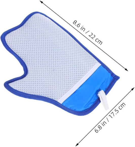 2pcs Double-Sided Electrostatic Pet Hair Remover Gloves Reusable Grooming Mitts for Dogs Cats Comfortable Fit Hair Cleaning Furniture Couch Carpet Car Versatile Home Use