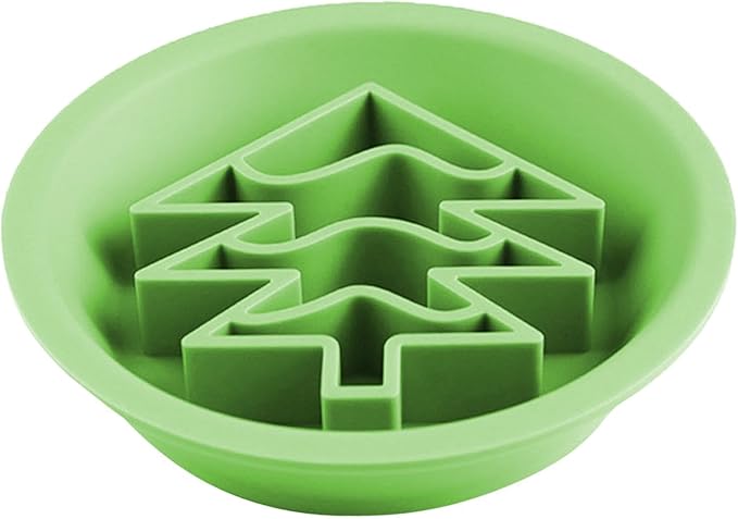 Slow Feeder Dog Bowl, Dog Feeder | Cute Christmas Theme Silicone Slow Feeder Dog Bowl | Pet Feeding Supplies, Dishes for Dogs