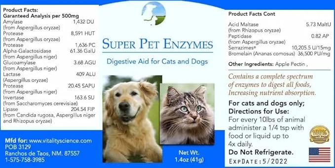 Vitality Science Cat Longevity 3 Part Vitamin Program | Promotes Health | Aids Feline Immune System | Improves Nutrient Absorption | Resolves GI Disorders | Maintains Gut Flora | (Small)