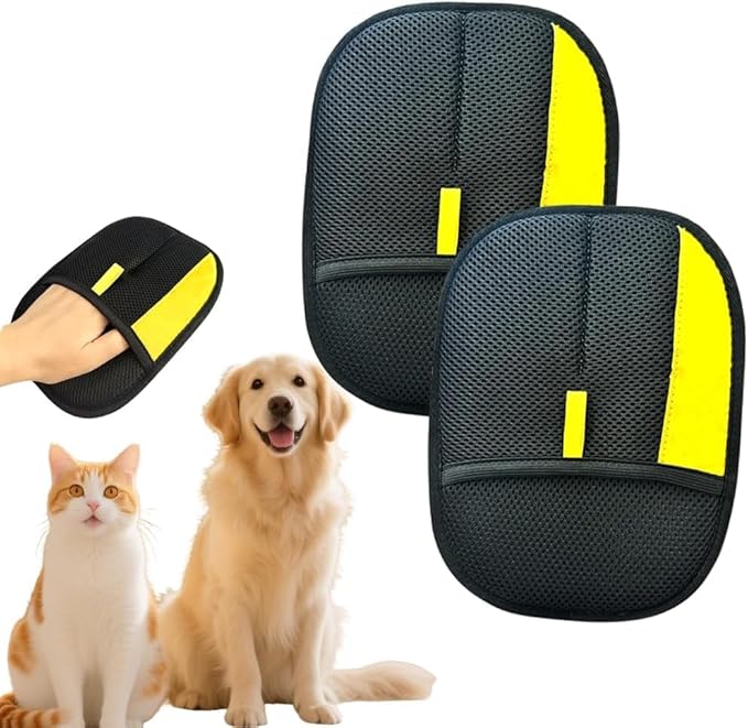 Electrostatic Pet Hair Remover Gloves Manual Style Cat & Dog Hair Removal Gloves for Couch Pet Hair Removal Lint Roller