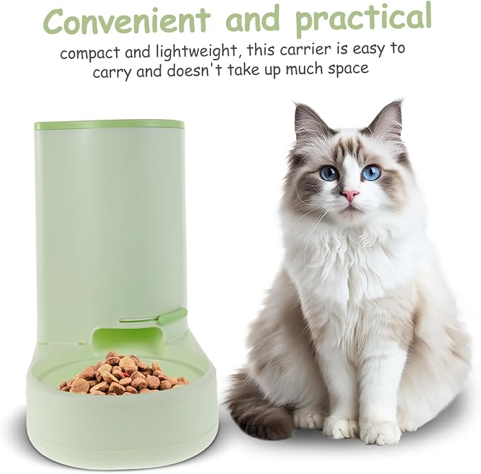 MERRYHAPY Cat Feeder Auto Feeder Kitten Bowl Dry Food Feeding Station Outdoor Cat Station Pet Food Dispenser Non-Slip