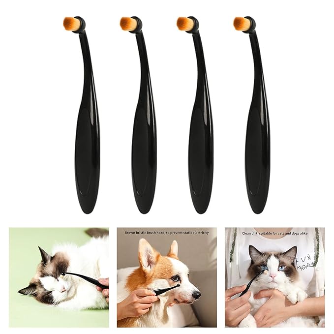 4lots Pet Tear Stain Removal Brush Soft Fiber Head Eye Care Dog Cats Supply Grooming Tool Eye Care Grooming Tool