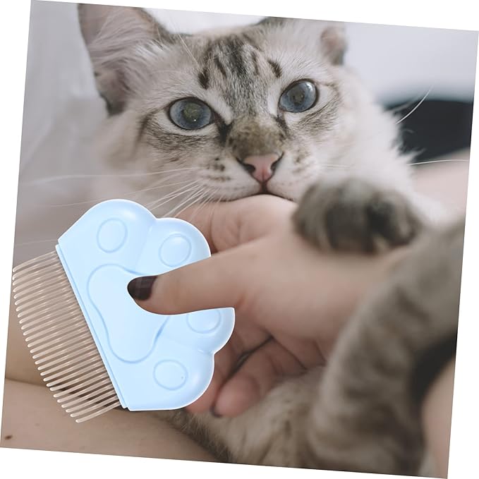 SUPVOX 2pcs Cat Grooming Supplies Cat Deshedding Comb Pet Hair Removal Combs for Flea