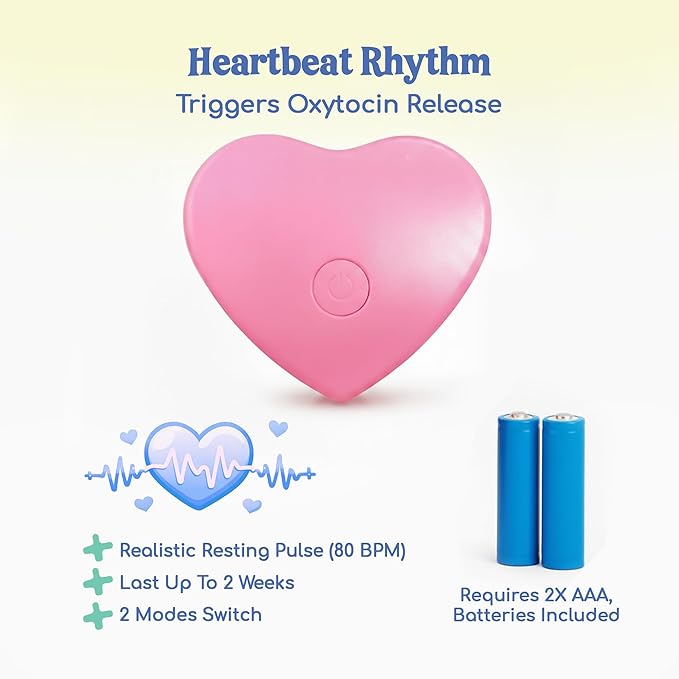 Race&Herd CuddleBun Heartbeat Puppy Toy Sleep Aid - Heartbeat Dog Toy, Dog Heartbeat Toy for Puppy Must Haves for Separation Pet Anxiety Relief Puppy Calming Aid, Dog Toys Behavioral Training