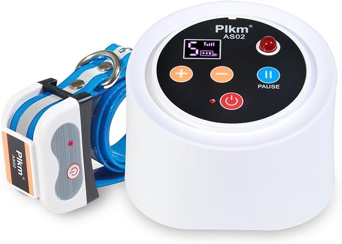 Plkm Wireless Dog Fence Pet Electric 2026 Newest Intelligent Containment System, Dog Out of Range Reminder Transmitter AI Smart Alarm, 360° Strong Signal Coverage, Display Receiver Battery Level