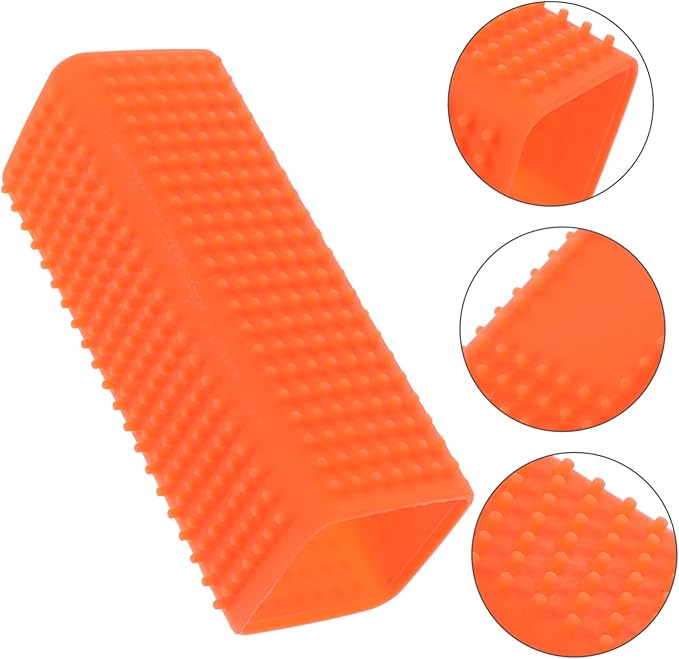 Silicone Brush Sofa and Carpet Cleaner for Dogs Cats and Horses Easy to Use Orange for Home and Car Upholstery