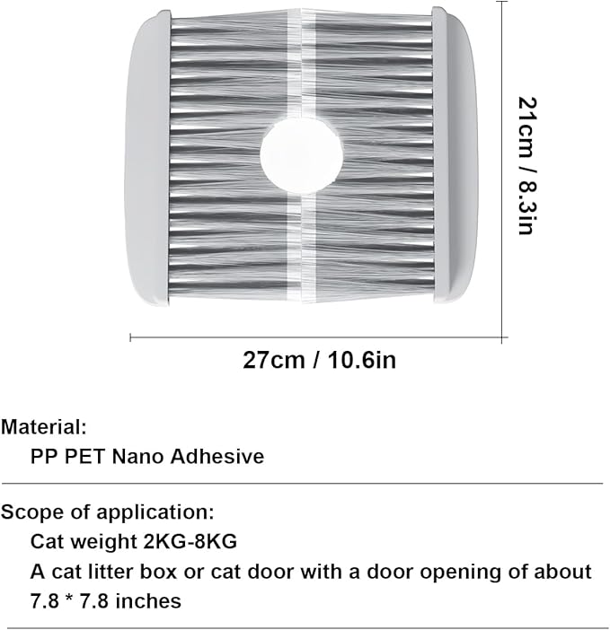 The Cat Litter Box Hair Removal Filter Door∣Floating Hair Removal Cat Litter Box∣Automatically removes Loose Hair to Prevent tangling