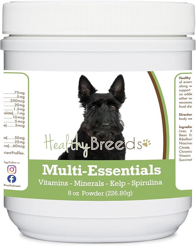 Healthy Breeds Scottish Terrier Multi-Essentials Powder for Dogs - an Ideal Supplement of Vitamins, Minerals & Antioxidants for Your Dog - 8 oz