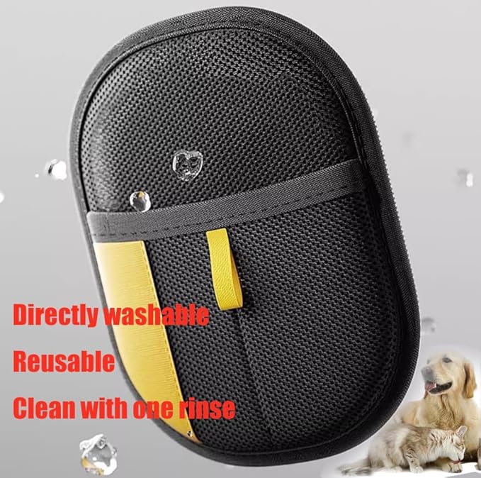 Pet Hair Remover Electrostatic Gloves, Pet Hair Removal Gloves for Cats & Dogs, Double-Sided Reusable Electrostatic Glove for Couch, Clothing, Carpet (2PCS)
