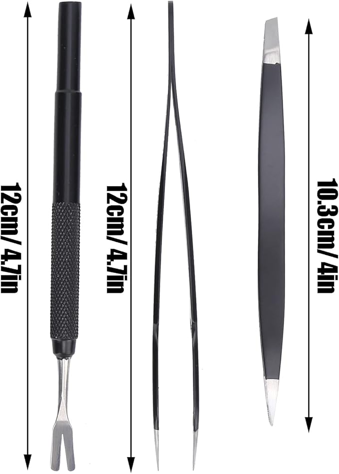 GLOGLOW Stainless Steel Remover Tools, AntiPet Remover Kit with Culling Fork, DoubleEnded Tweezers for Dogs and Cats