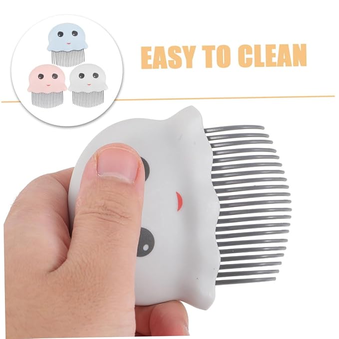 Mikikit 3pcs Portable Pet Grooming Comb Set Plastic Dog Cat Brushes for Shedding Tangles and Undercoat Removal Efficient Knot