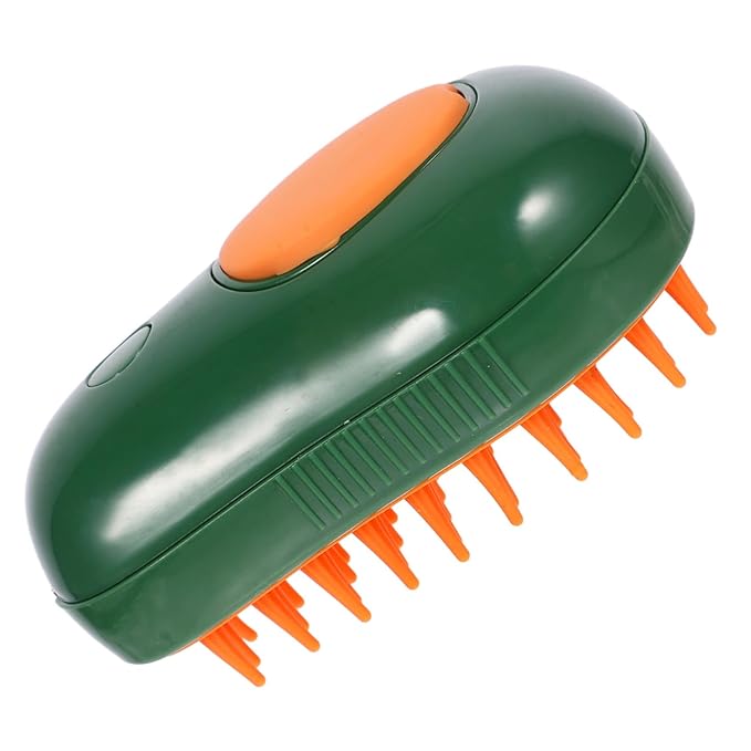 Totority Avocado Steam Cat Brush Cat Grooming Tool with Self Cleaning Feature Massage Function and Scrubber