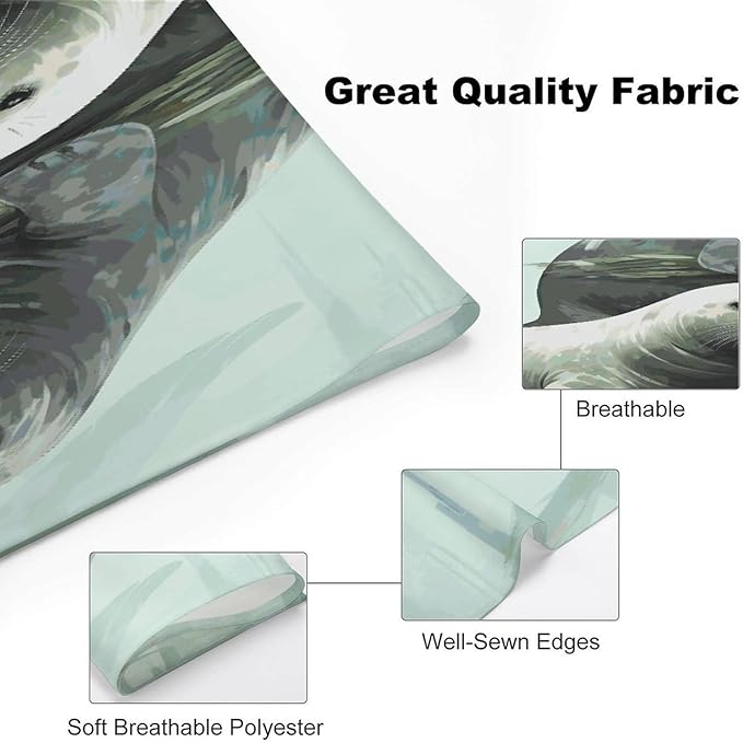 Dog Bandana Spring Pet Scarf Adjustable Triangle Rabbits Manatees Printing Dog Bib Washable Polyester Puppy Bandana for Small Medium Large Dogs Cat Birthday Party Supplies