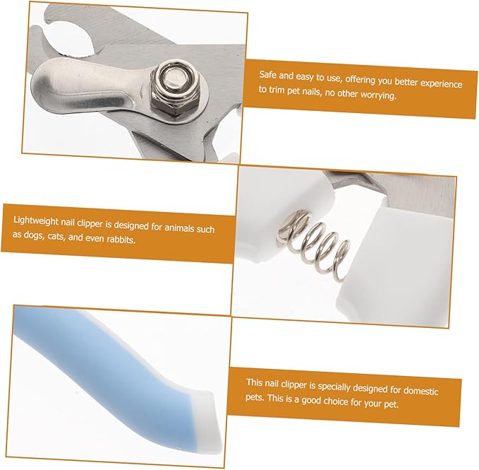 POPETPOP 2-Piece PET Nail Clipper Set Professional Dog Cat Nail Trimmers with File Portable Easy to Use for Home Grooming