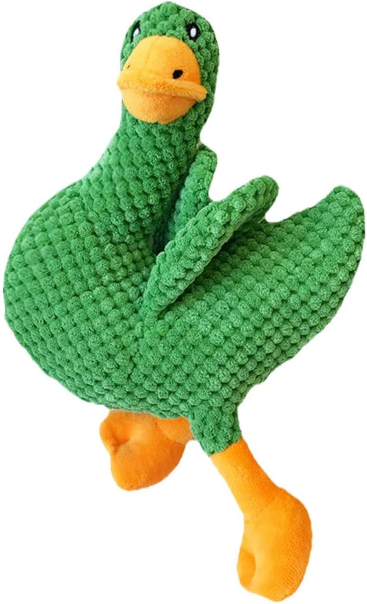 Squeaky Duck Dog Toy - Tough Bite Resistant Plush Animal for Dogs, Interactive Sound Chew Training Tool, Safe Play Companion | Suitable Indoor Home Use, Outdoor Yard Play, Park Activities, Travel Fun