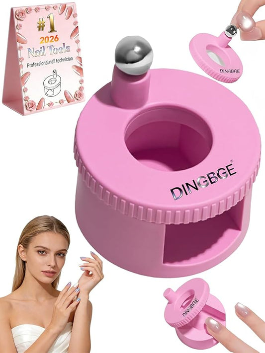 Rotating Cat Eye Magnet Horseshoe Magnet for Nails Cat Eye Gel Polish Eye for Nails Set Nail Magnets Tool Nail Art Automatic Suction Artifact Tools New Rotating Beginner(1PC Pink)