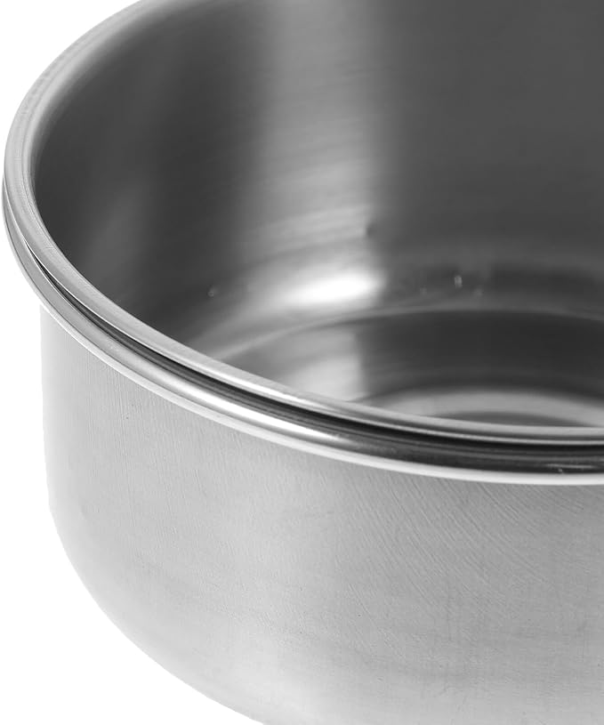 Milisten 2pcs Stainless Steel Dog Food Bowl and Cat Feeding Dish, Large Capacity Anti-Spill Design, Removable Bowls for Home Use, 10x4.5cm 12x5cm Pet Feeding Supplies