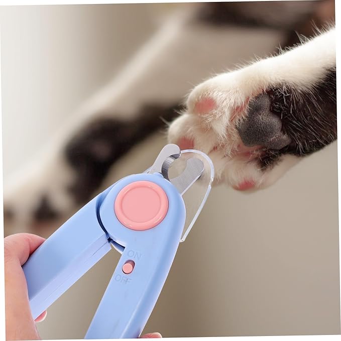 VANZACK Pet Nail Clippers with Led Light for Accurate Trimming Dog Cat Nail Care Tool for Grooming of Pets with Line Visibility